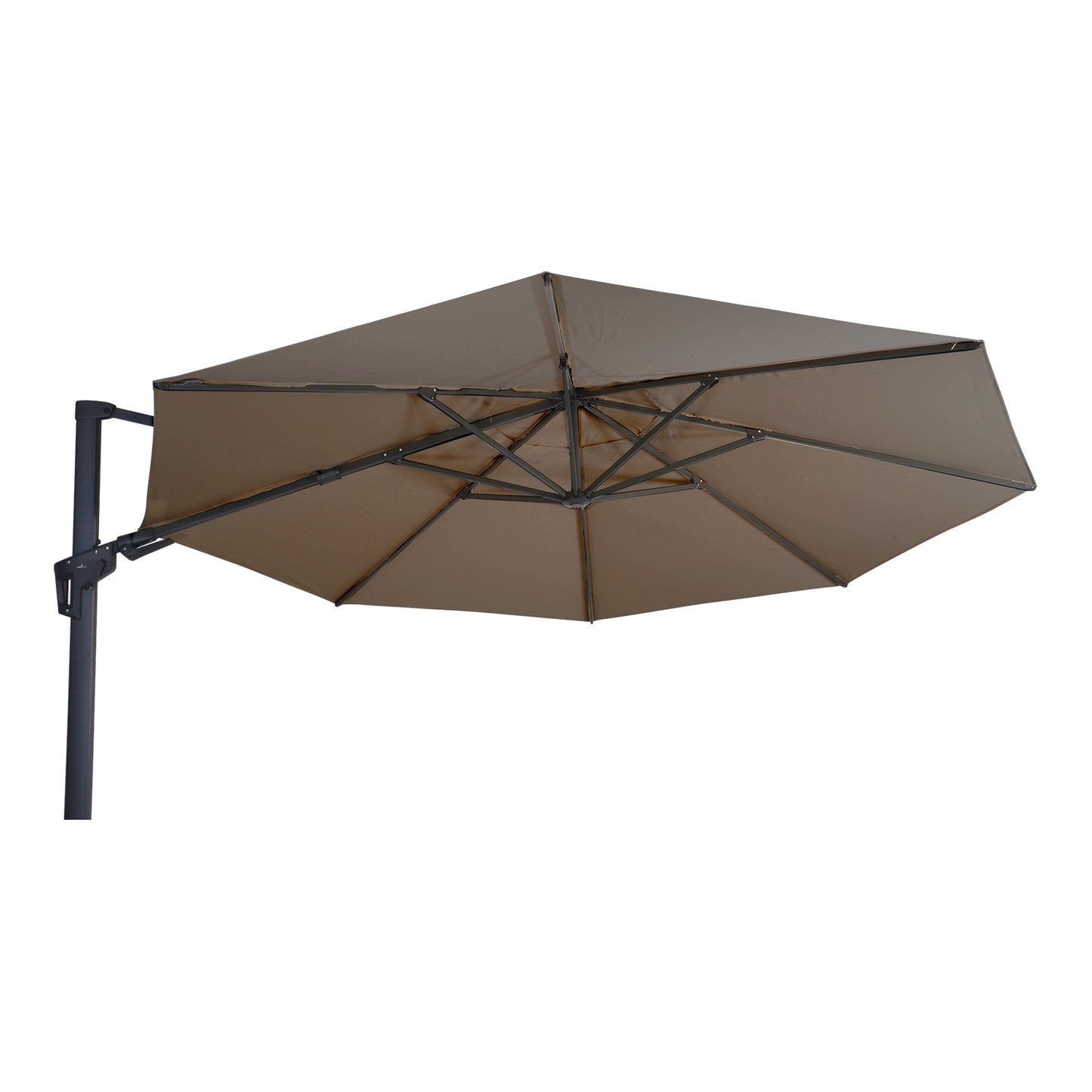 Zweefparasol VirgoFlex | Taupe | Zonder Volant | Ø3,5 meter | Rond