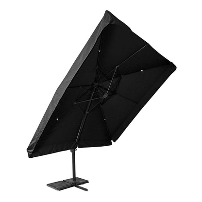 Zweefparasol Virgo | Grijs | Met Volant | 3 x 3 Meter | Vierkant