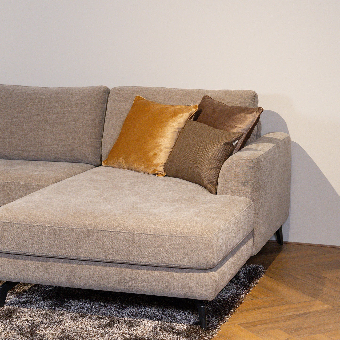 Hoekbank Highlands | Beige Grijs