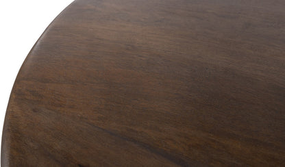 Bijzettafel Zodiac dark walnoot mango, detail van het materiaal