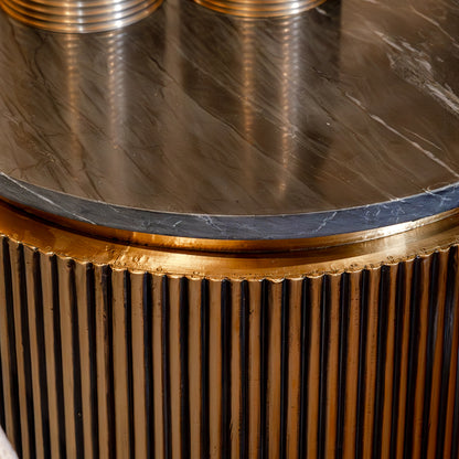 Bijzettafel Ironville | Rond | Zwart Marmer