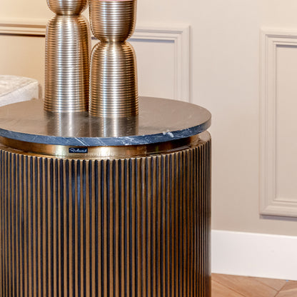 Bijzettafel Ironville | Rond | Zwart Marmer