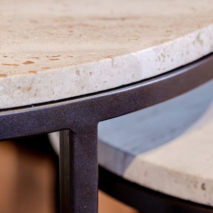 Bijzettafel Lexington | Set Van 2 | Wit marmer