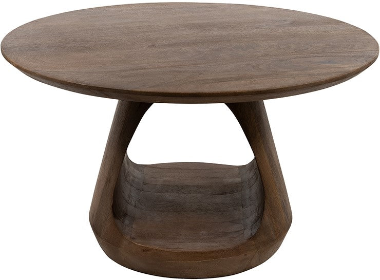 Salontafel Bremen | Rond | Dark Walnut — Zijaanzicht - witfoto