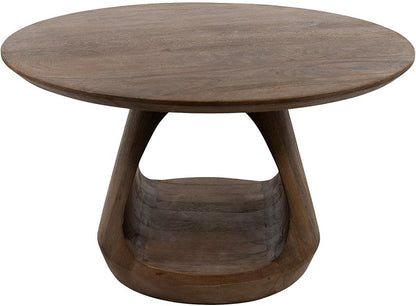 Salontafel Bremen | Rond | Dark Walnut — Zijaanzicht - witfoto