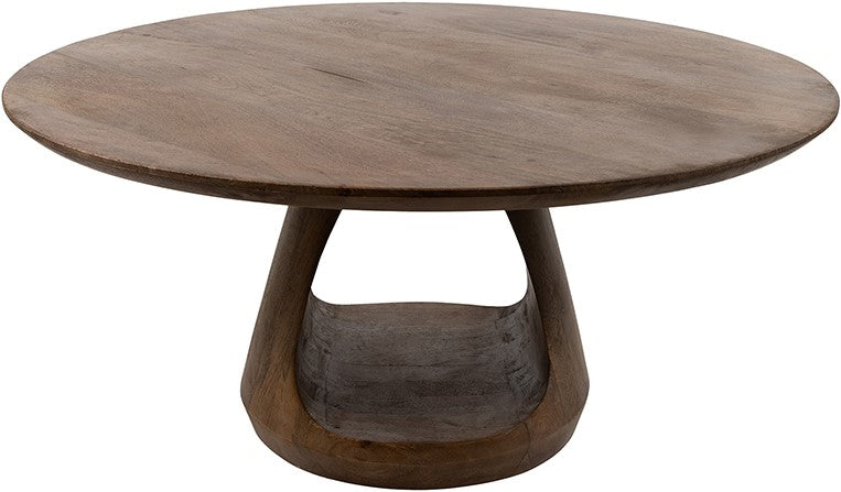 Salontafel Bremen | Rond | Dark Walnut — Zijaanzicht - witfoto