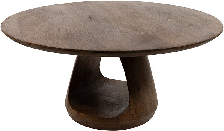 Salontafel Bremen | Rond | Dark Walnut — Vooraanzicht - witfoto
