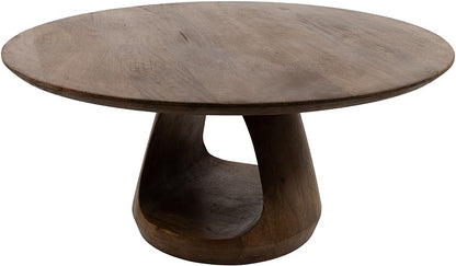 Salontafel Bremen | Rond | Dark Walnut — Vooraanzicht - witfoto