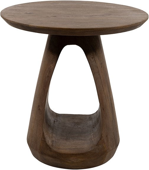 Bijzettafel Bremen dark walnut, vooraanzicht op witte achtergrond