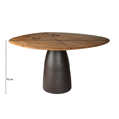 Eettafel Marron| Bruin Mangohout