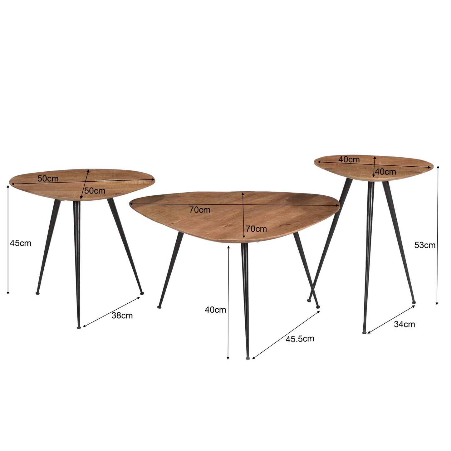 Salontafelset Loua | Naturel Mangohout