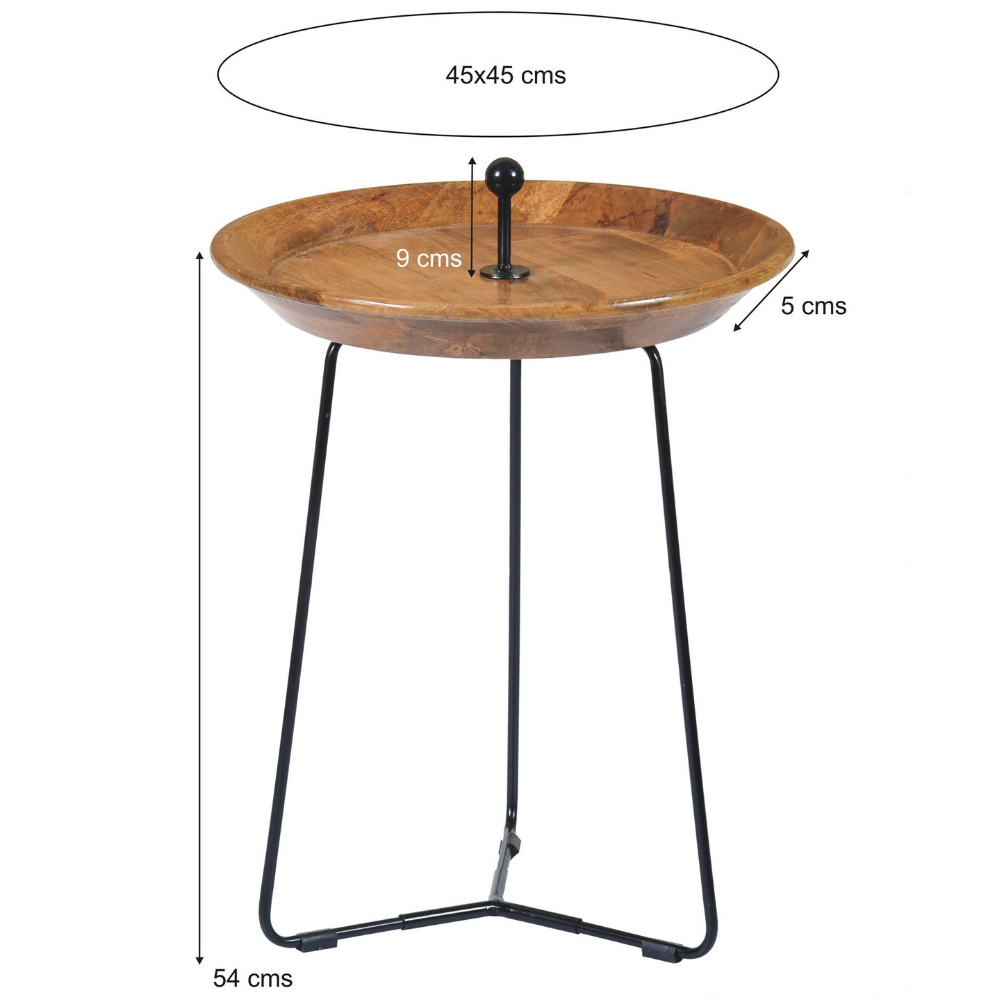 Bijzettafel Nancy | Naturel Mangohout