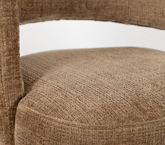 Eetkamerstoel Bruce draaipoot 360 cermona cinnamon, detail van het materiaal