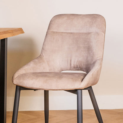 Eetkamerstoel Chili | Velvet Goldy Sand