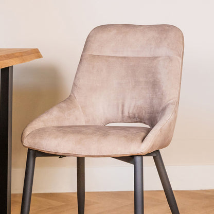 Eetkamerstoel Chili | Velvet Goldy | Magazijn leegverkoop