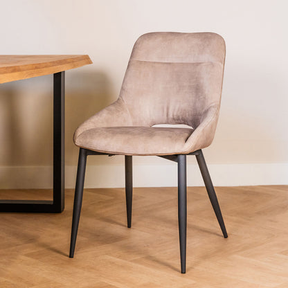 Eetkamerstoel Chili | Velvet Goldy Sand