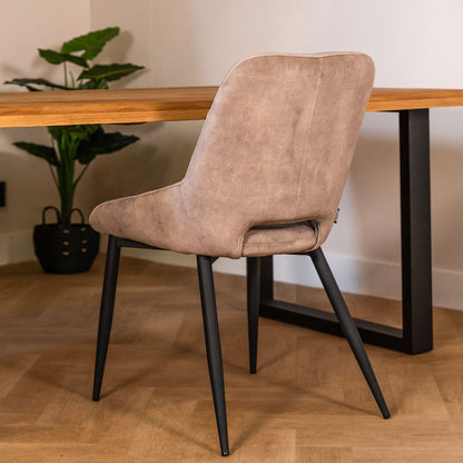 Eetkamerstoel Chili | Velvet Goldy Sand