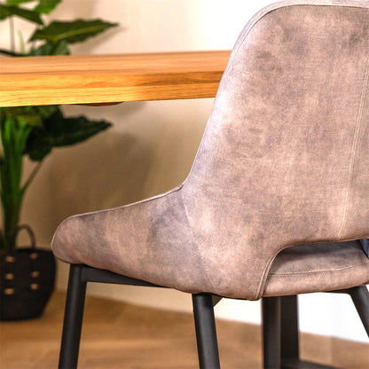 Eetkamerstoel Chili | Velvet Goldy Clay