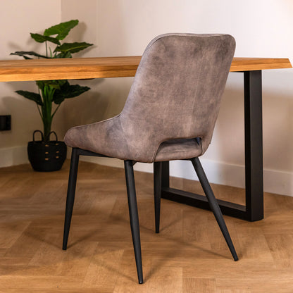 Eetkamerstoel Chili | Velvet Goldy Clay