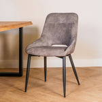 Eetkamerstoel Chili | Velvet Goldy Clay