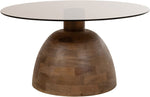 Salontafel Christian | Smoke Glass | Mangohout Walnoot — Vooraanzicht - witfoto