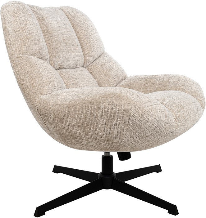 Fauteuil Chuck | Beige Stof — Vooraanzicht - witfoto