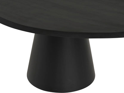 Salontafel Flare zwart mangohout, detail van het materiaal