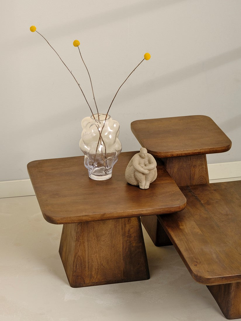 Salontafel Stockholm | 80 cm | Bruin Mangohout — Algemene Sfeerfoto