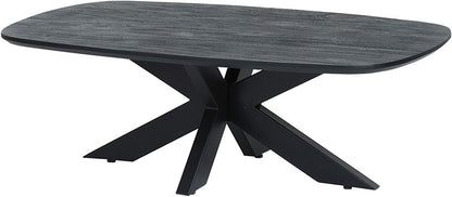 Salontafel Akagi | Deens Ovaal | Acacia Black | 120 cm — Vooraanzicht - witfoto
