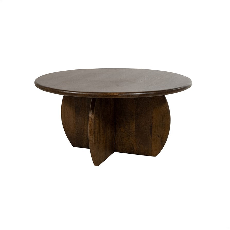 Salontafel Belly | Mangohout Walnoot — Vooraanzicht - witfoto