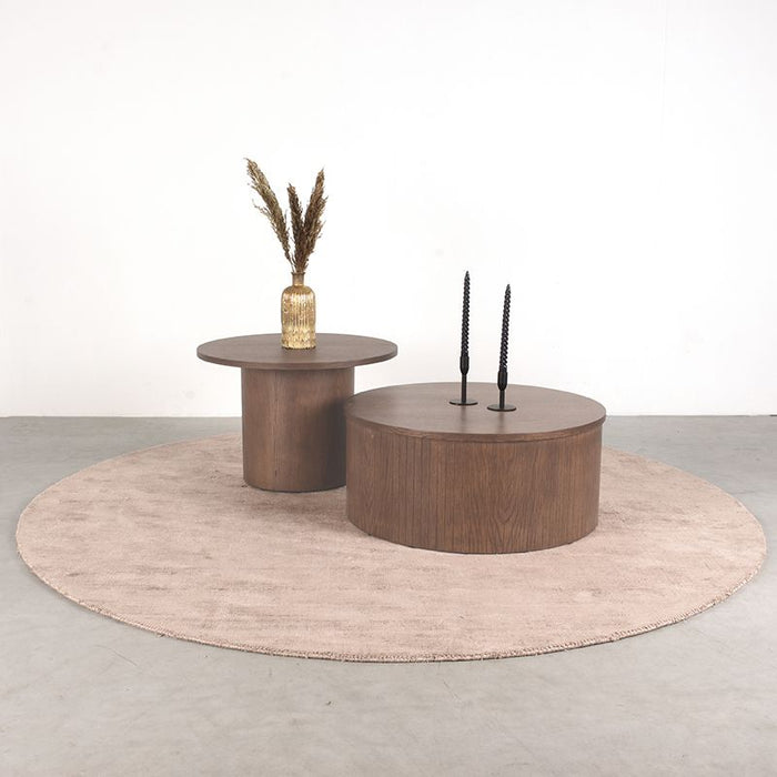 Salontafel Oliva | Walnoot Eikenhout | Ø70cm