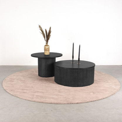 Salontafel Oliva | Zwart Eikenhout | Ø70cm