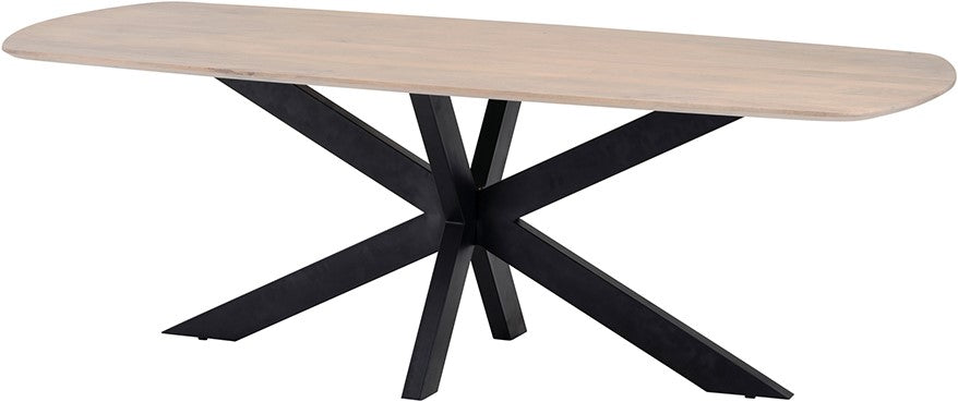 Eettafel Akagi | Deens Ovaal | Mango Ashblond — Vooraanzicht - witfoto
