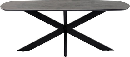 Eettafel Akagi | Deens Ovaal | Acacia Black — Zijaanzicht - witfoto