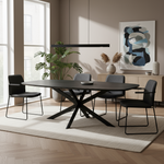 Eiken Eettafel Ferris | Deens Ovaal | Zwart