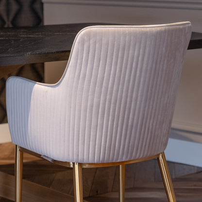 Eetkamerstoel Breeze | Khaki Velvet | Brandvertragend