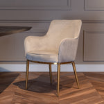 Eetkamerstoel Breeze | Khaki Velvet | Brandvertragend