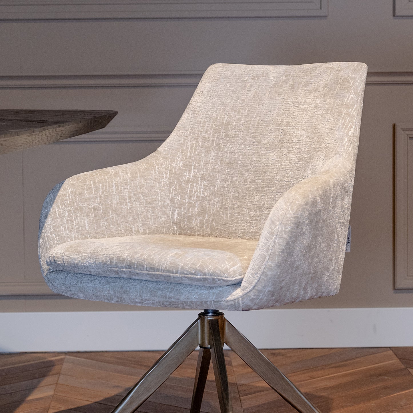 Eetkamerstoel Lisonne | Beige Chenille