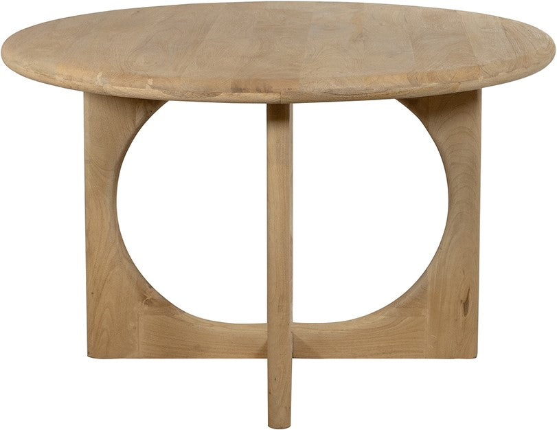 Eettafel Zodiac | Naturel Acaciahout — Zijaanzicht - witfoto