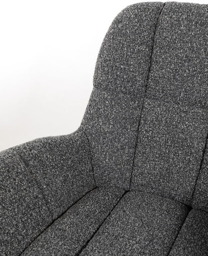 Draaifauteuil Elvis | Antraciet Bouclé — Detail