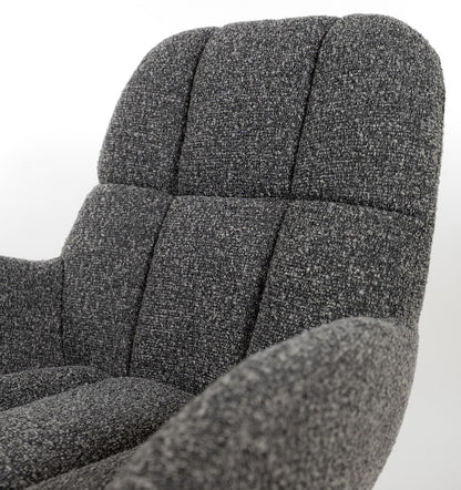 Draaifauteuil Elvis | Antraciet Bouclé — Detail