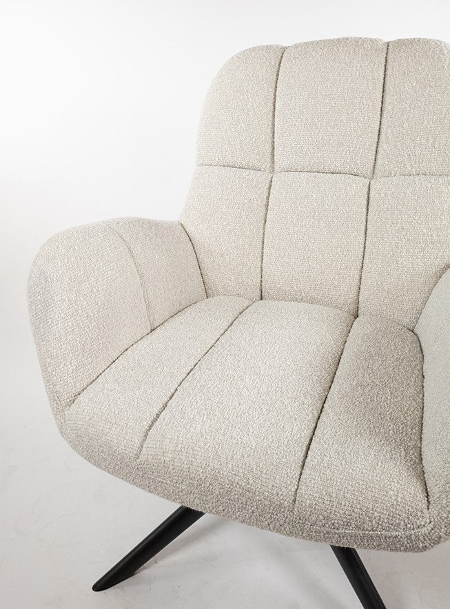 Draaifauteuil Elvis | Naturel Bouclé