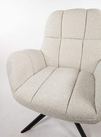 Draaifauteuil Elvis | Naturel Bouclé