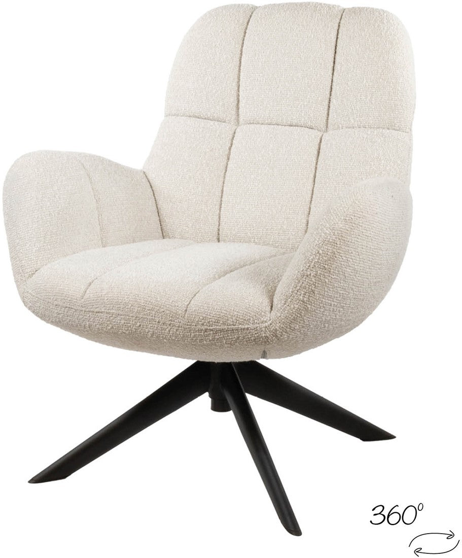 Draaifauteuil Elvis | Naturel Bouclé