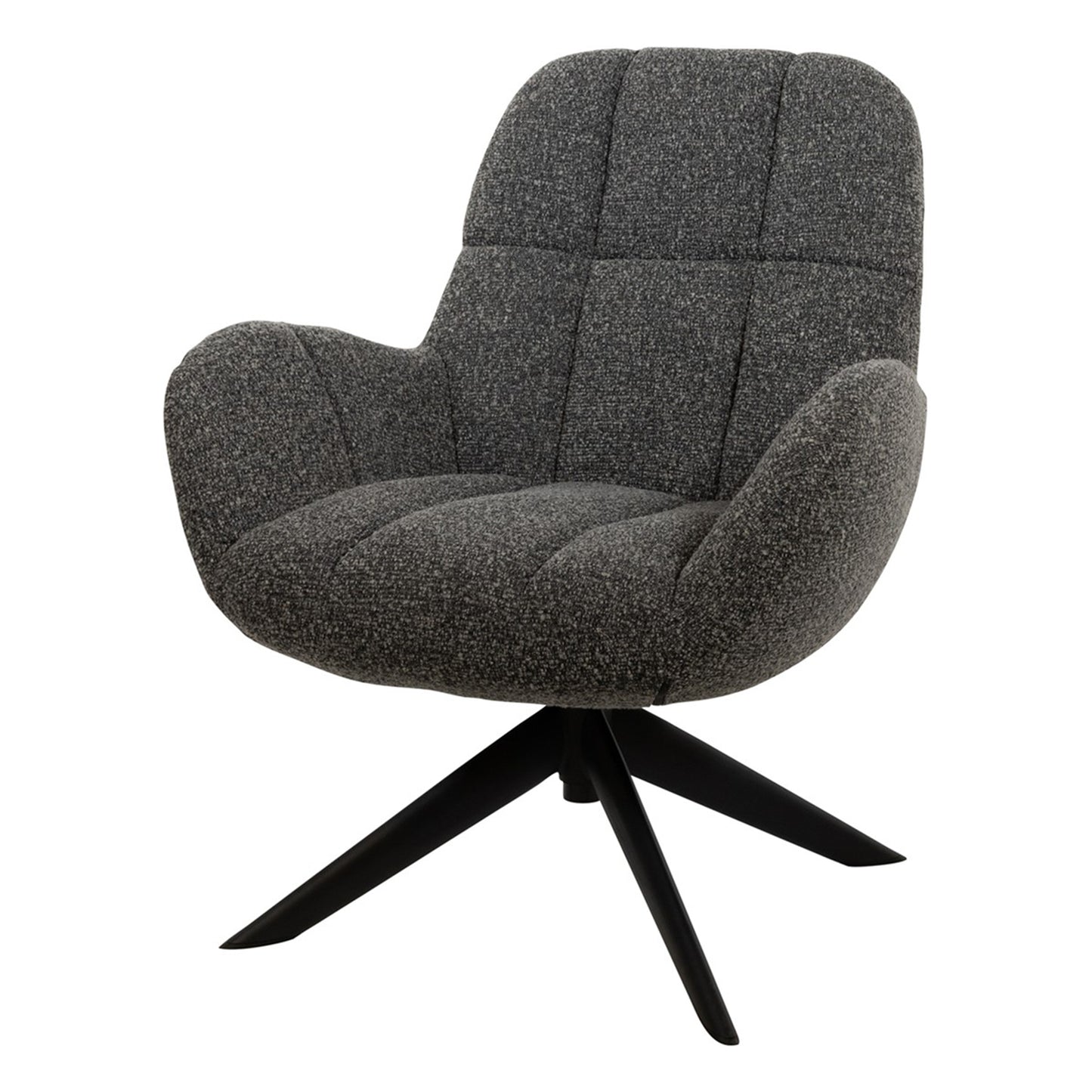 Draaifauteuil Elvis | Antraciet Bouclé