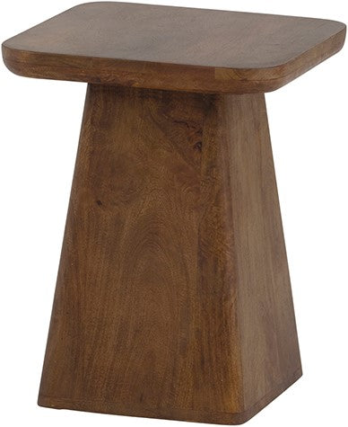 Bijzettafel Stockholm | Bruin Mangohout | Magazijn leegverkoop — Vooraanzicht - witfoto