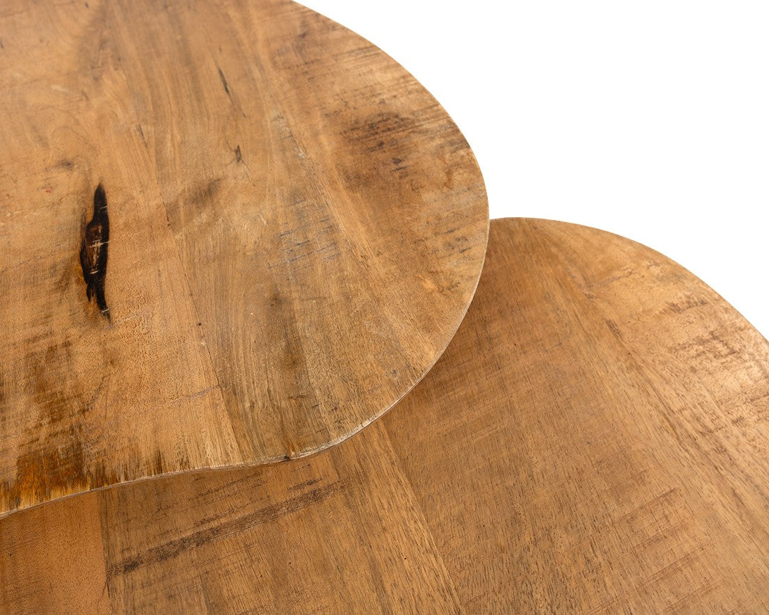 Salontafel Erfurt | Naturel Mangohout | set van 2 — Detail