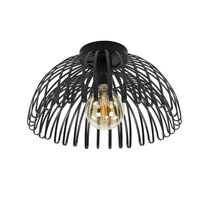 Plafondlamp Bend | Zwart Metaal