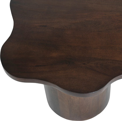 Salontafel Fiore | Bruin Mangohout | Organisch — Zijaanzicht - witfoto
