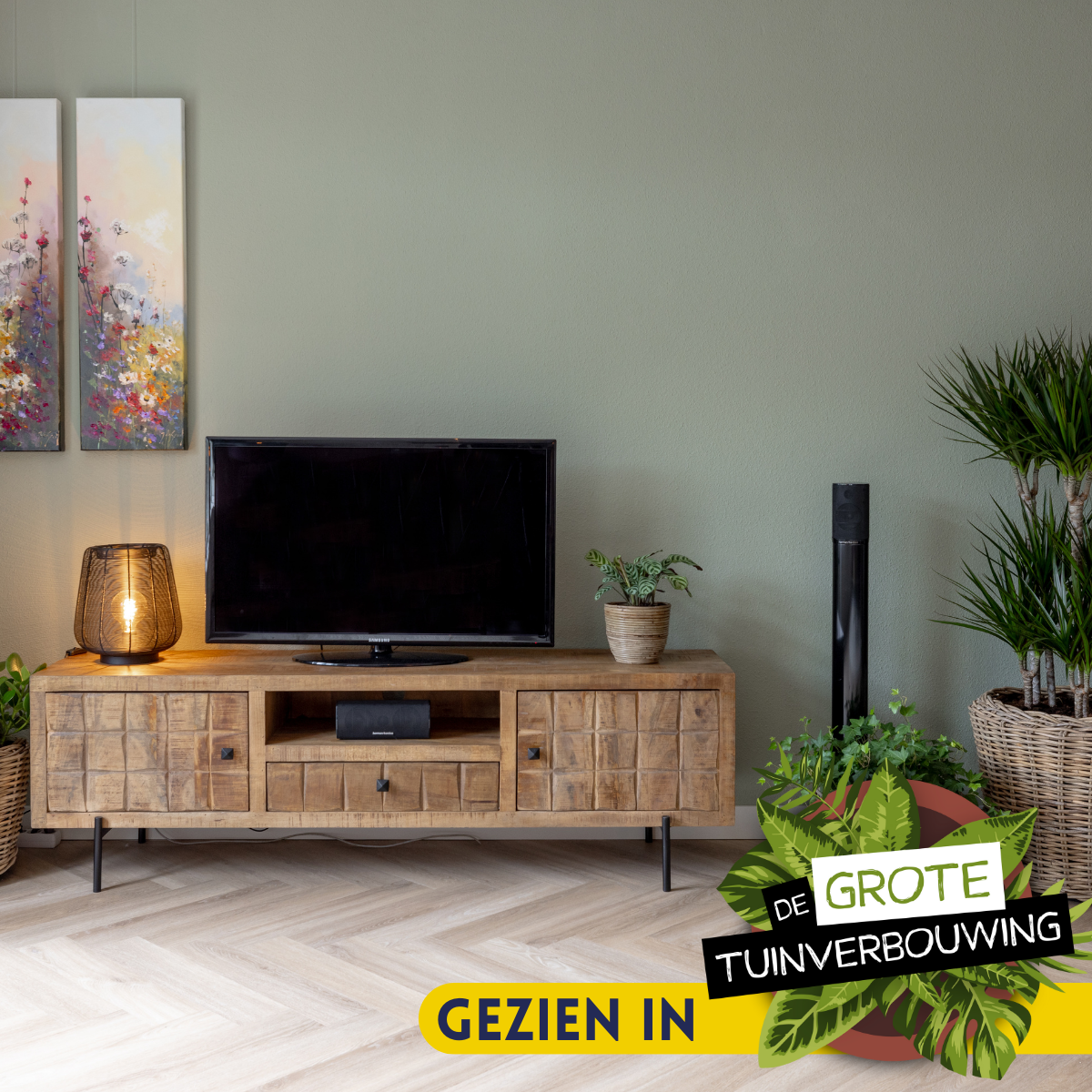 TV-Meubel Brandy, vooraanzicht in een interieur